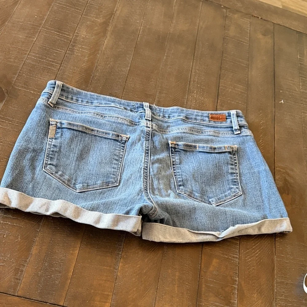 PAIGE Jimmy Jimmy Short Denim Blue Jean Shorts